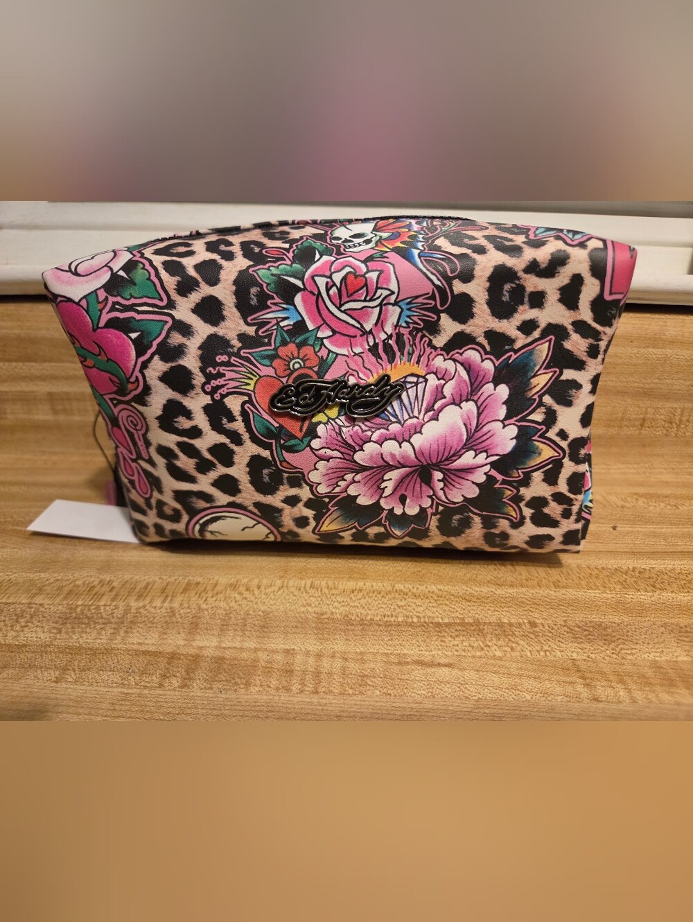 Ed Hardy NWT Leopard Cosmetic Case
